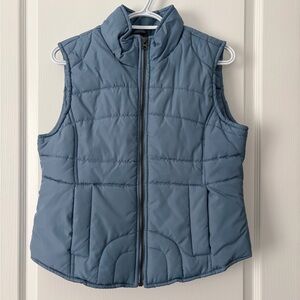 Blue Quilted Puffer Vest